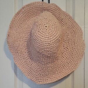 Chic Pink Woven Straw Sun Hat